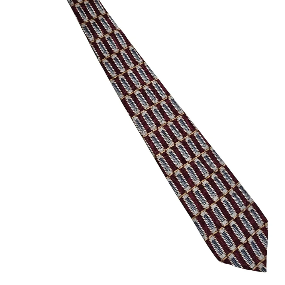 Robert Talbott‎ Necktie Burgundy Geometric Silk Tie Nordstrom Mens Business Work
